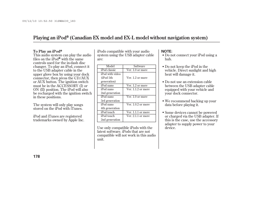 HONDA 2010 CR-V User Manual | Page 184 / 446