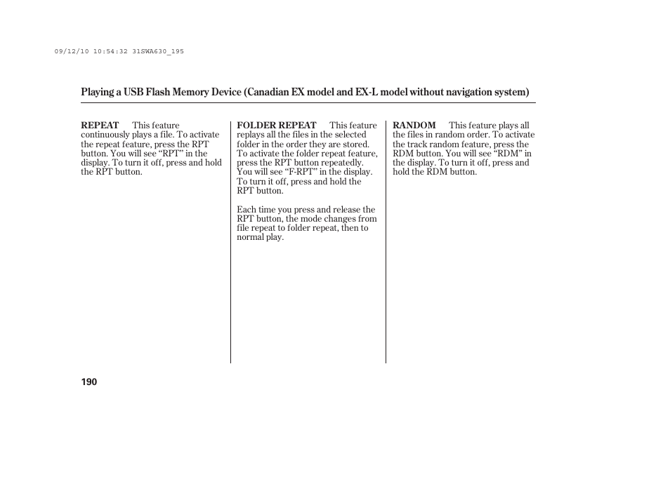 HONDA 2010 CR-V User Manual | Page 196 / 446
