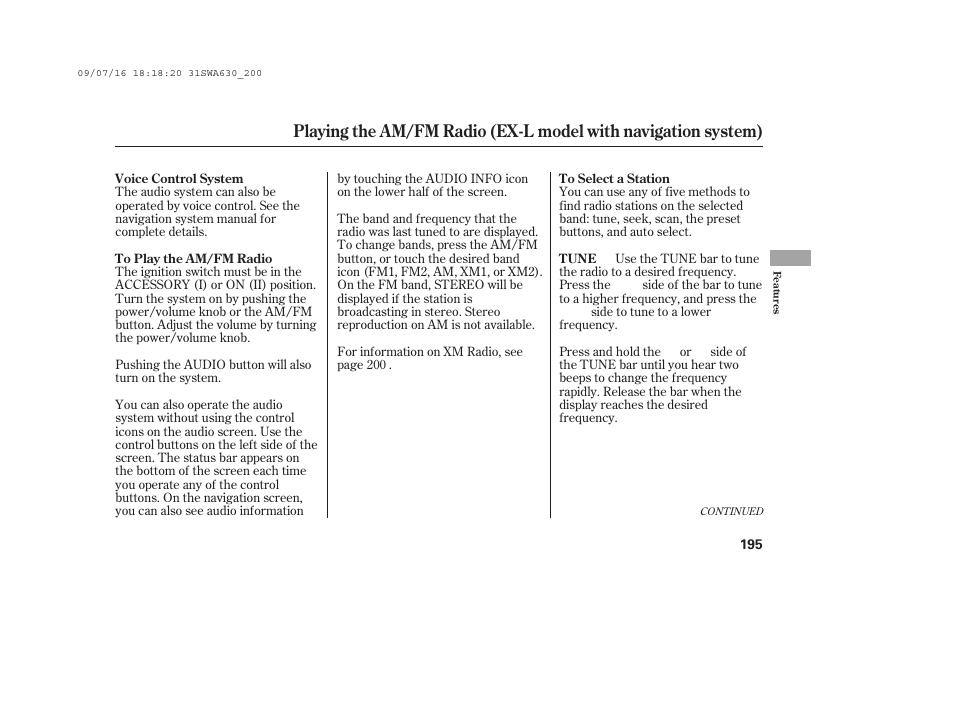 HONDA 2010 CR-V User Manual | Page 201 / 446