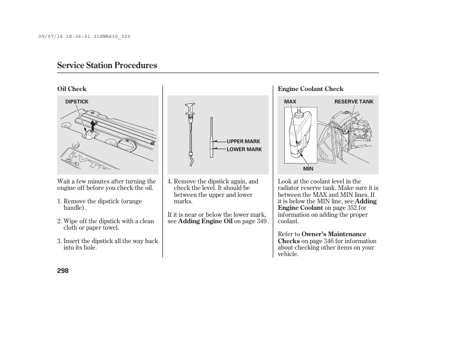 Service station procedures | HONDA 2010 CR-V User Manual | Page 304 / 446