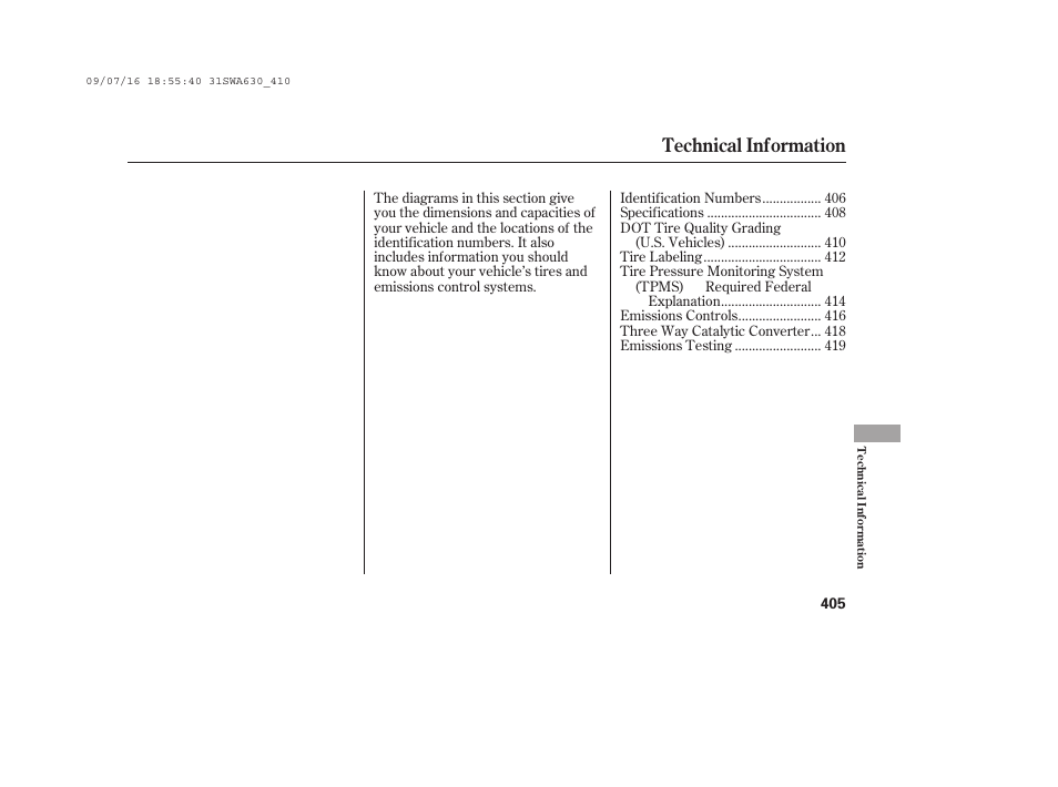 Technical information | HONDA 2010 CR-V User Manual | Page 411 / 446