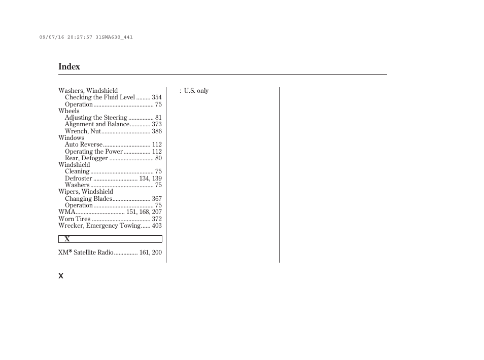 Index | HONDA 2010 CR-V User Manual | Page 442 / 446