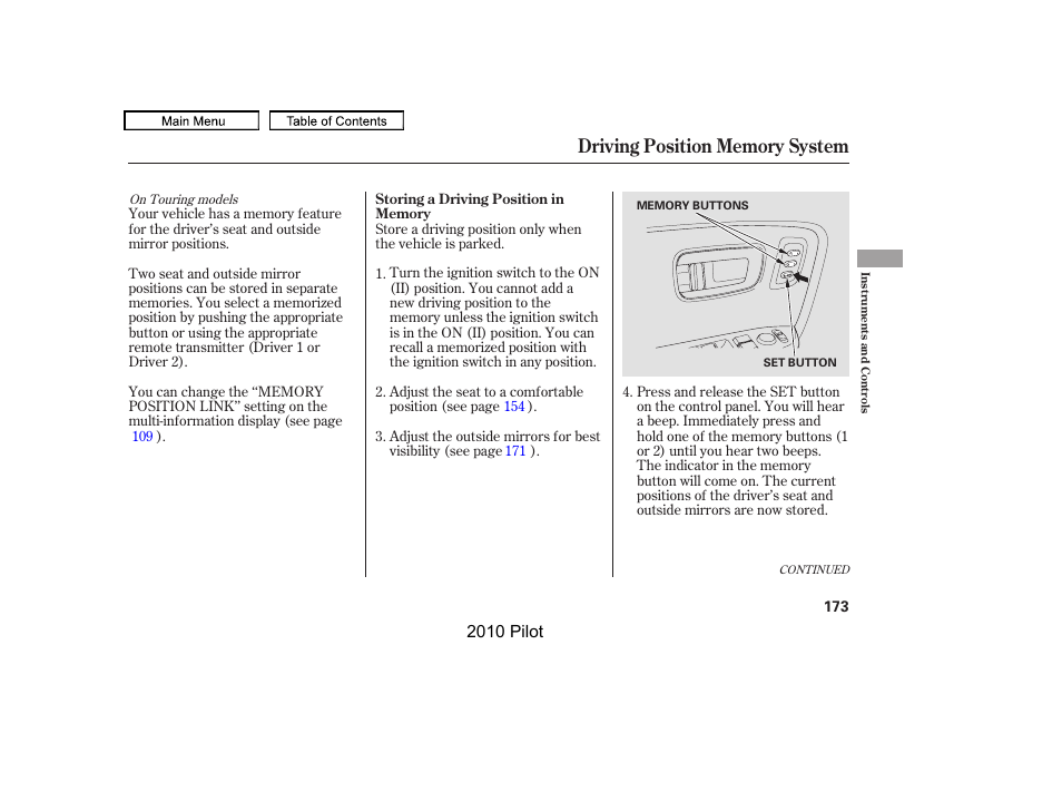 2010 pilot | HONDA 2010 Pilot User Manual | Page 177 / 575