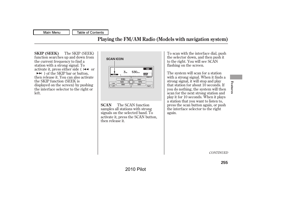 HONDA 2010 Pilot User Manual | Page 259 / 575