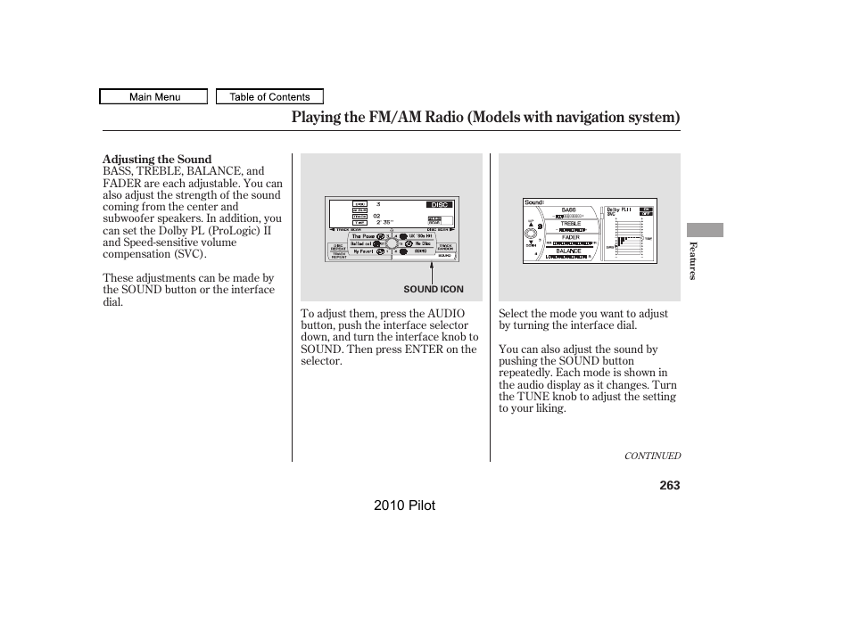 HONDA 2010 Pilot User Manual | Page 267 / 575