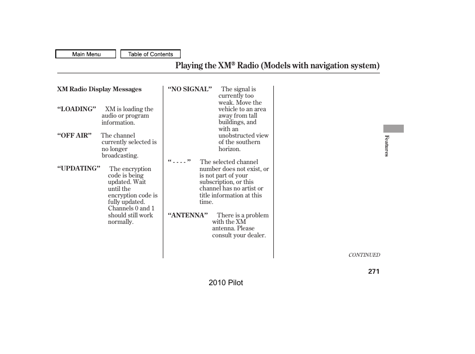 HONDA 2010 Pilot User Manual | Page 275 / 575