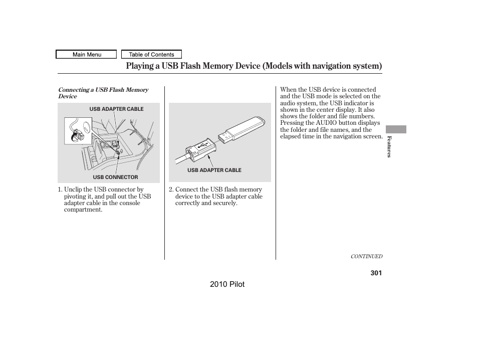 2010 pilot | HONDA 2010 Pilot User Manual | Page 305 / 575