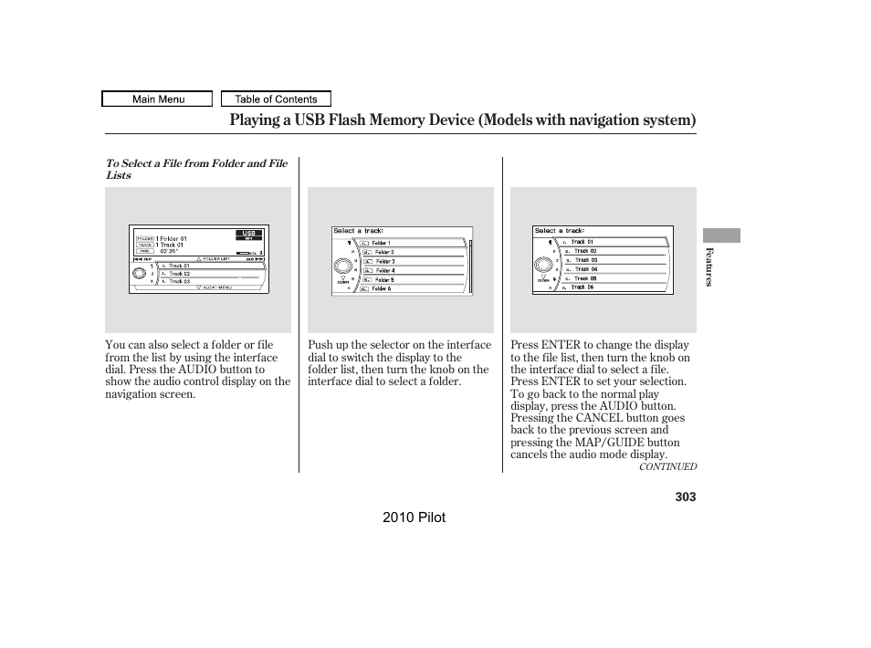 HONDA 2010 Pilot User Manual | Page 307 / 575