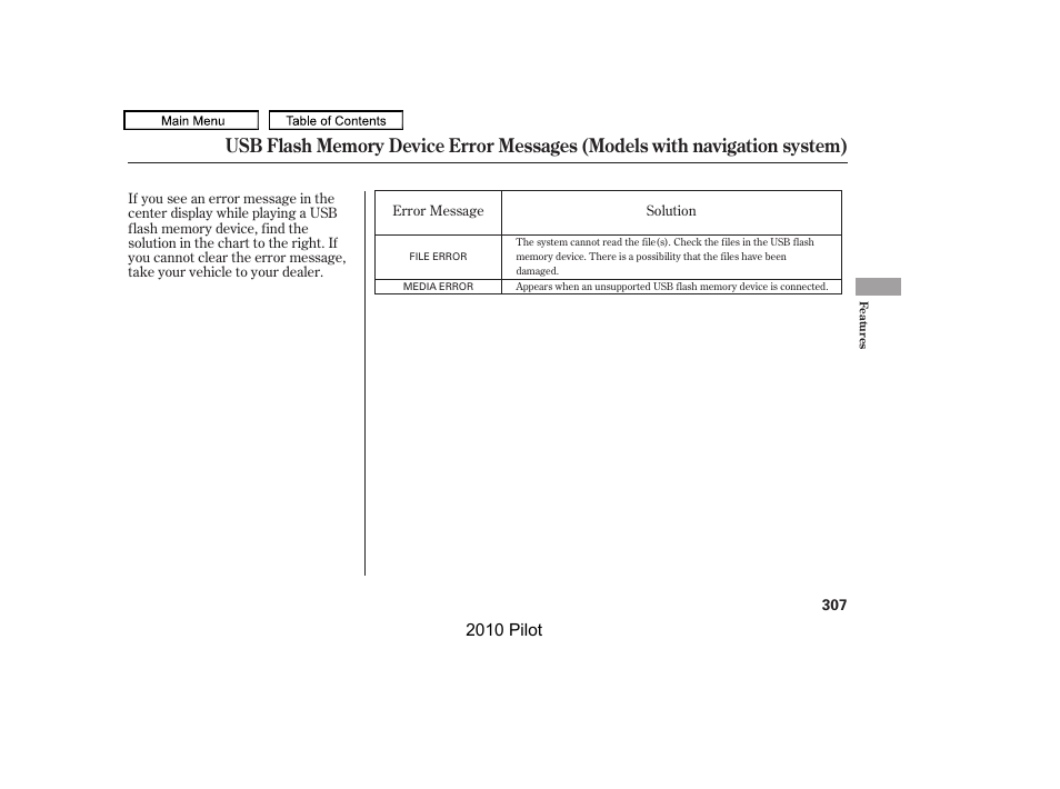 2010 pilot | HONDA 2010 Pilot User Manual | Page 311 / 575