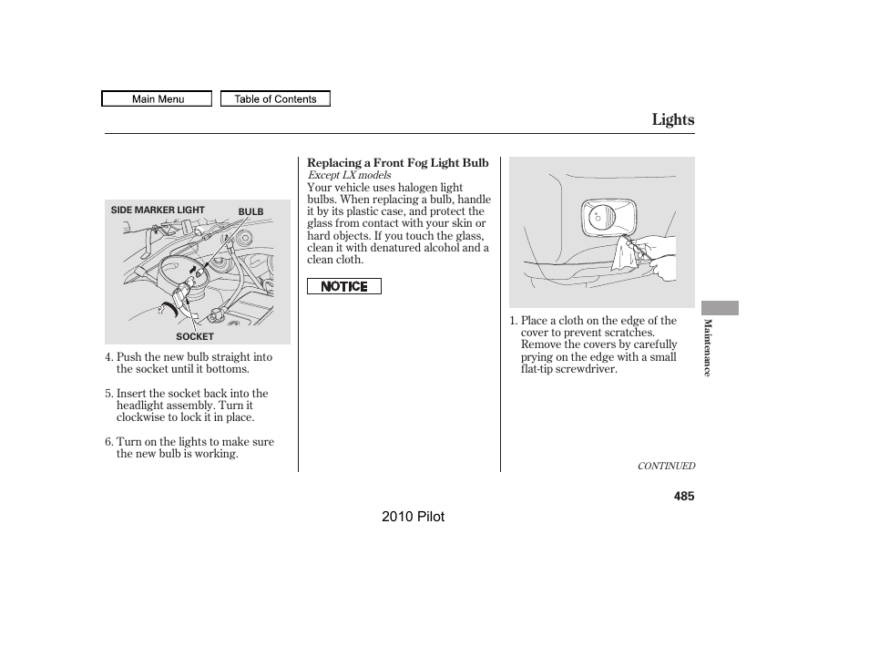 Lights | HONDA 2010 Pilot User Manual | Page 489 / 575