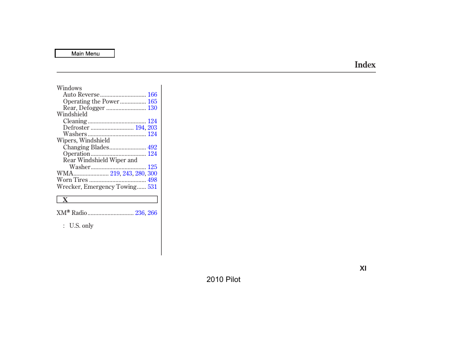 Index | HONDA 2010 Pilot User Manual | Page 573 / 575