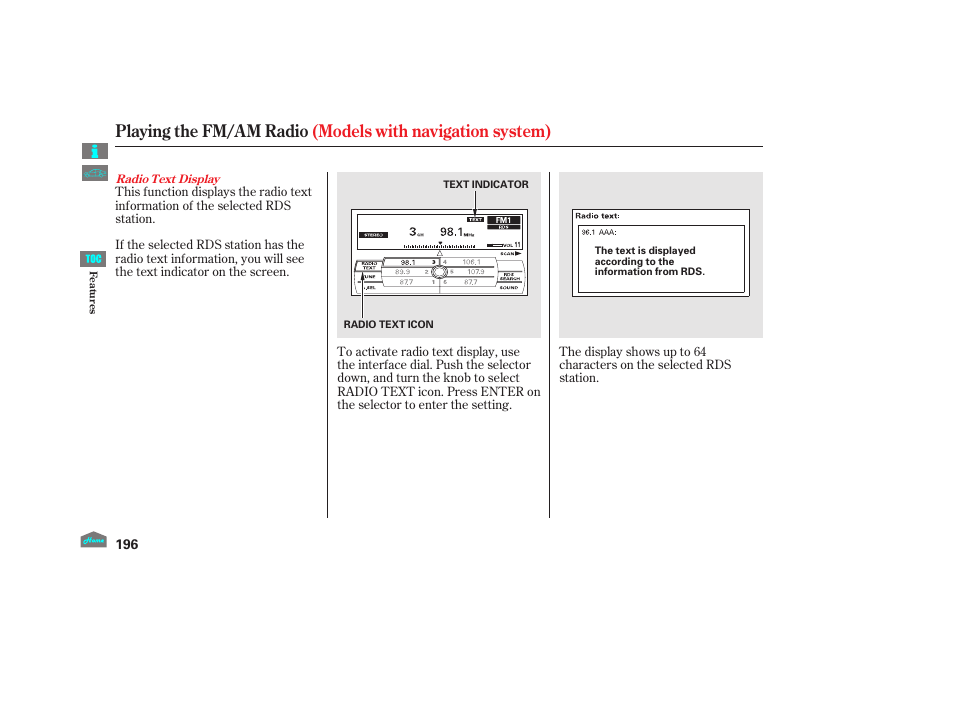 HONDA 2012 Accord Sedan User Manual | Page 199 / 446