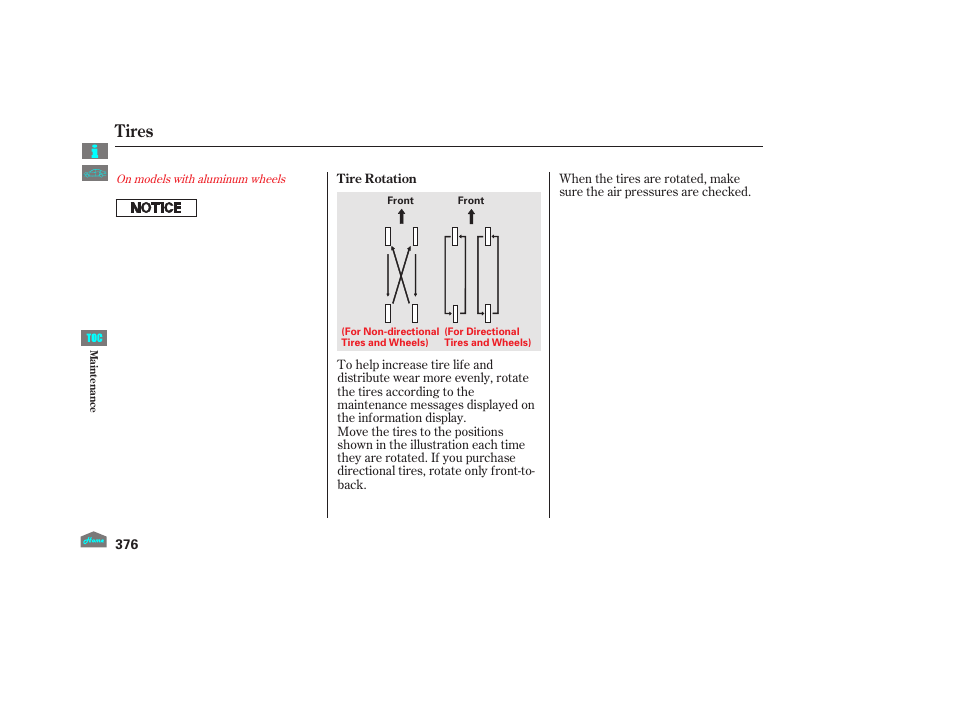 Tires, 2012 accord sedan | HONDA 2012 Accord Sedan User Manual | Page 379 / 446