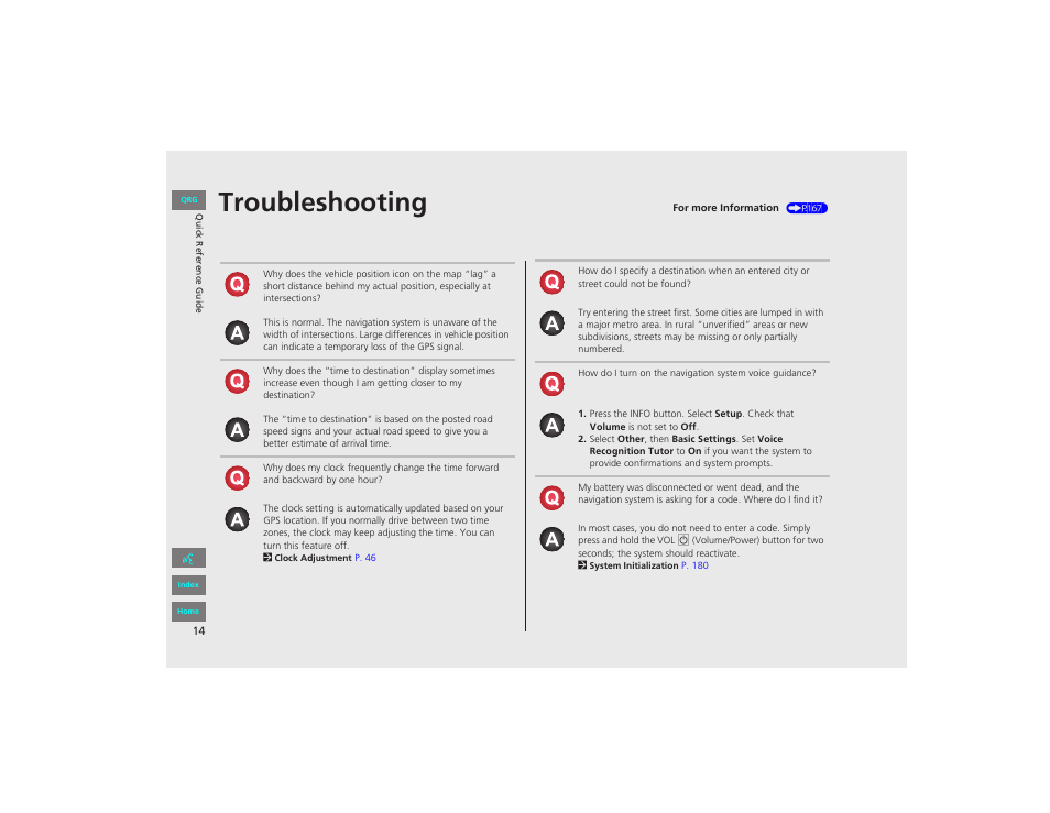 Troubleshooting | HONDA 2012 Civic Navigation User Manual | Page 15 / 204