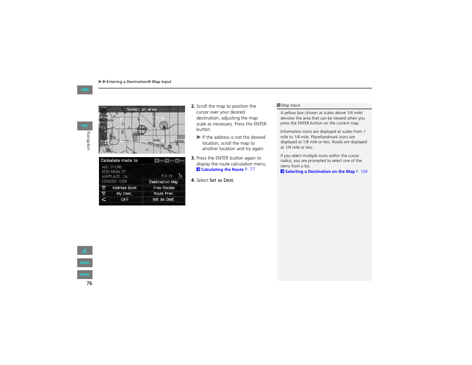 HONDA 2012 Civic Navigation User Manual | Page 77 / 204