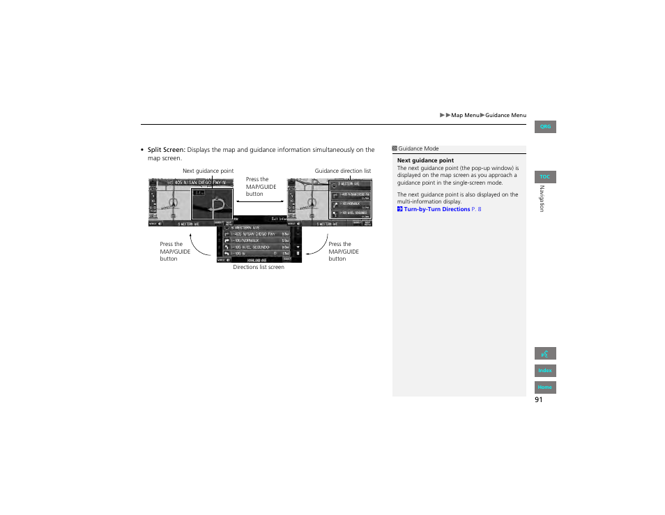 HONDA 2012 Civic Navigation User Manual | Page 92 / 204