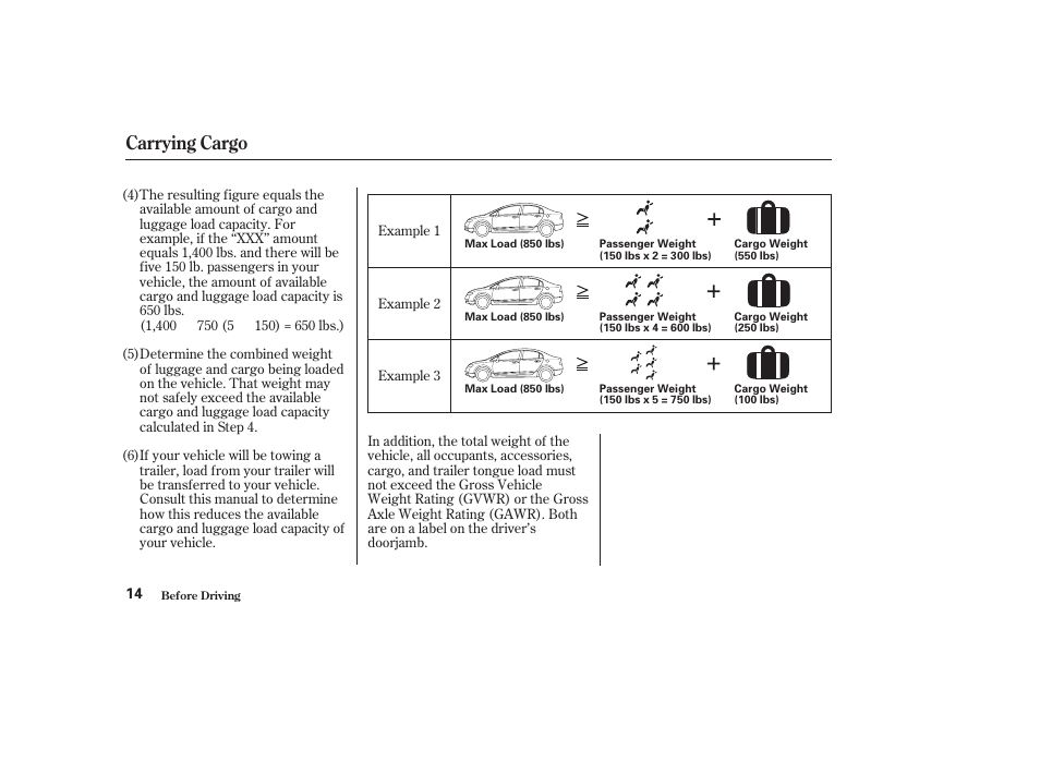 Carrying cargo | HONDA 2010 Civic GX User Manual | Page 16 / 36