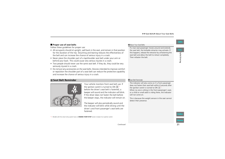 HONDA 2013 Accord Coupe User Manual | Page 32 / 554