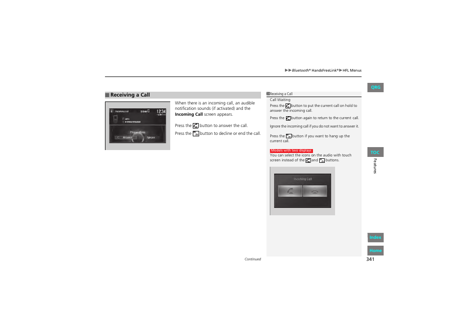 HONDA 2013 Accord Coupe User Manual | Page 342 / 554