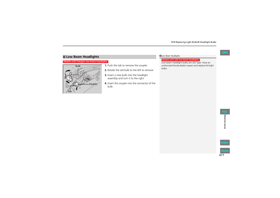 HONDA 2013 Accord Coupe User Manual | Page 478 / 554