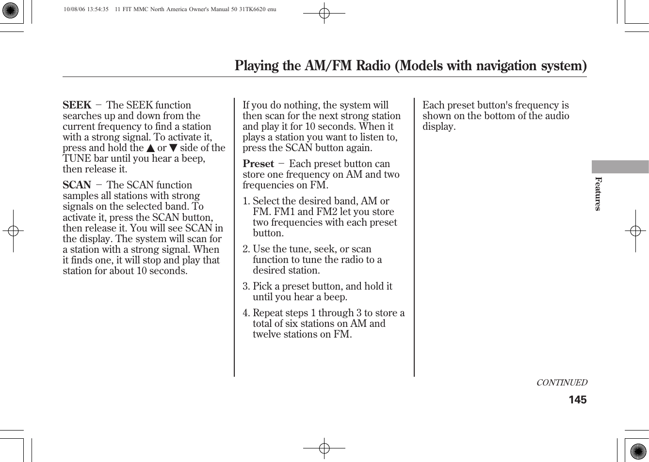 HONDA 2011 Fit User Manual | Page 151 / 358