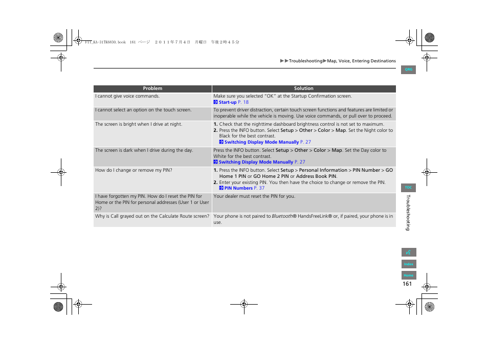 HONDA 2013 Fit Navigation User Manual | Page 162 / 198