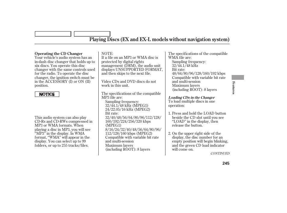 HONDA 2008 Odyssey User Manual | Page 248 / 524