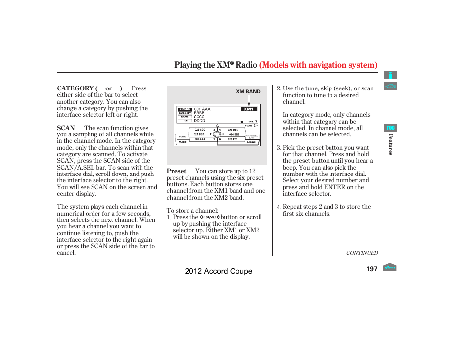 HONDA 2012 Accord Coupe User Manual | Page 200 / 454
