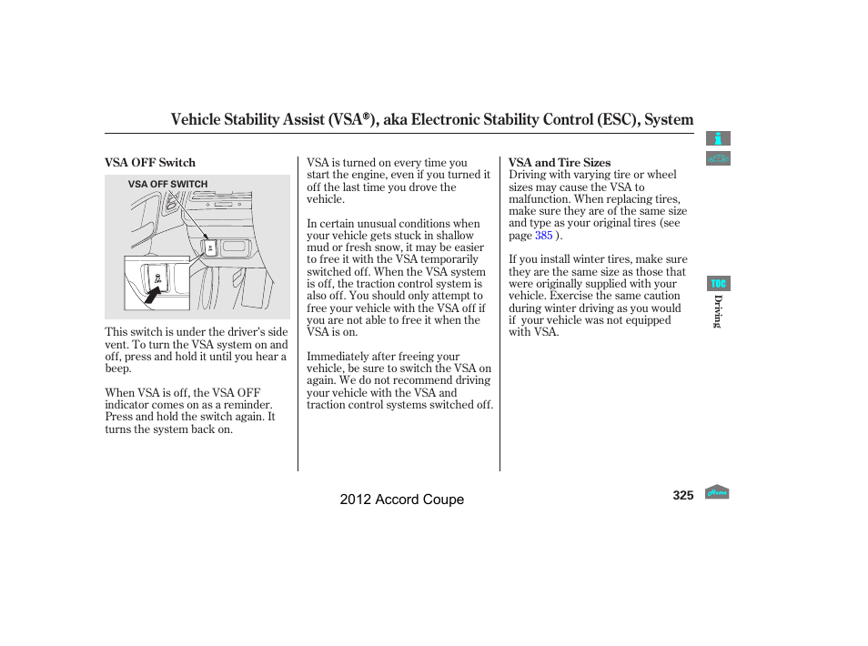 HONDA 2012 Accord Coupe User Manual | Page 328 / 454