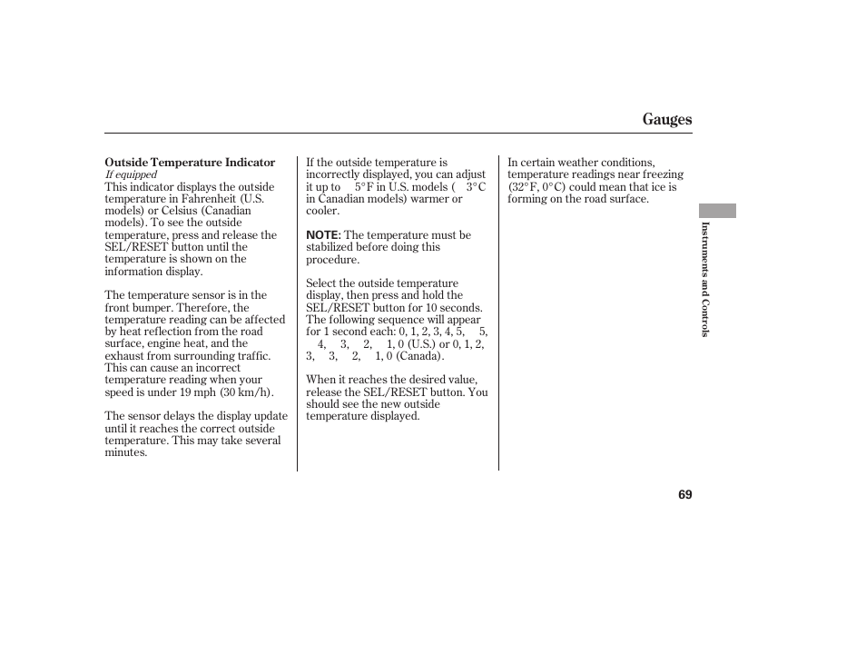 Gauges | HONDA 2011 Civic Coupe User Manual | Page 75 / 402