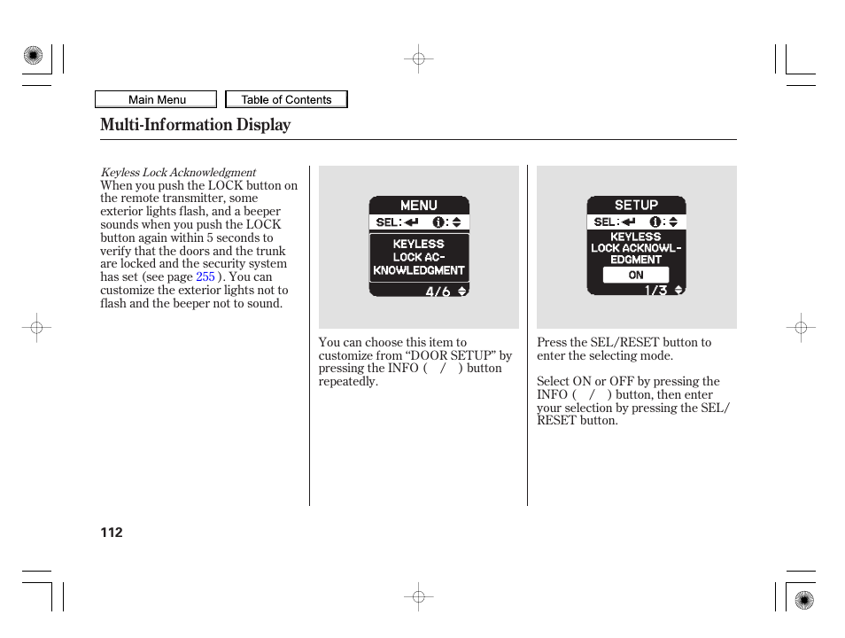 Multi-information display | HONDA 2010 Insight User Manual | Page 115 / 450