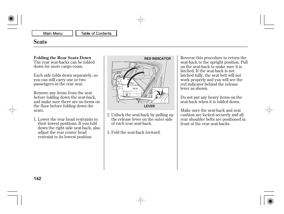 Seats | HONDA 2010 Insight User Manual | Page 145 / 450