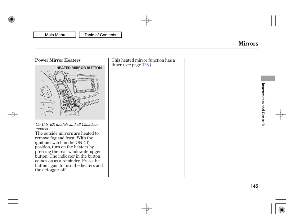 Mirrors, 2010 insight | HONDA 2010 Insight User Manual | Page 148 / 450