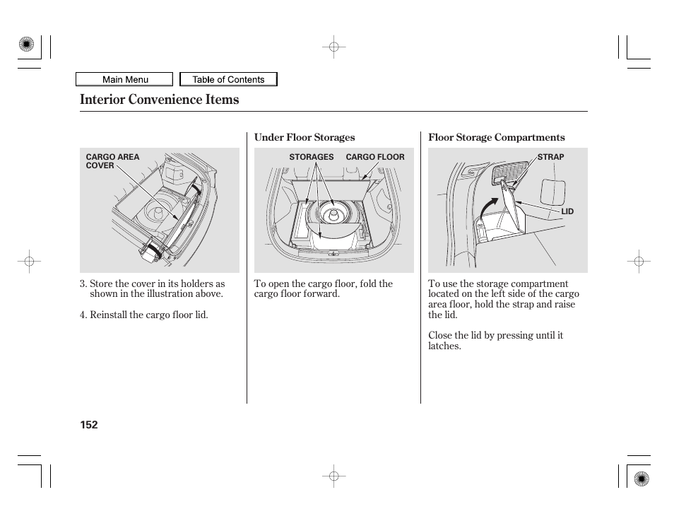 Interior convenience items | HONDA 2010 Insight User Manual | Page 155 / 450