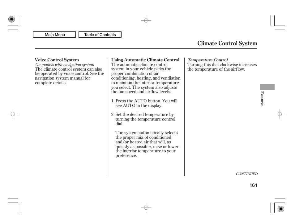 Climate control system | HONDA 2010 Insight User Manual | Page 164 / 450