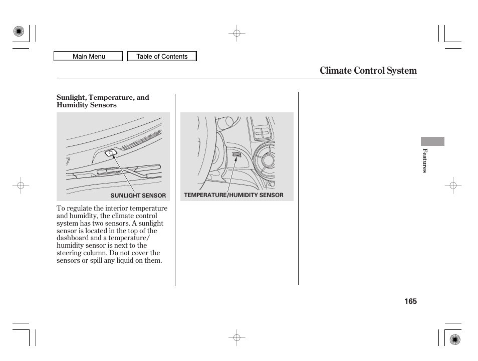 Climate control system, 2010 insight | HONDA 2010 Insight User Manual | Page 168 / 450