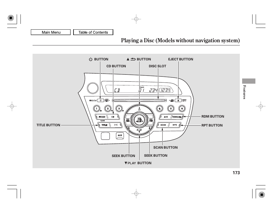 Playing a disc (models without navigation system), 2010 insight | HONDA 2010 Insight User Manual | Page 176 / 450