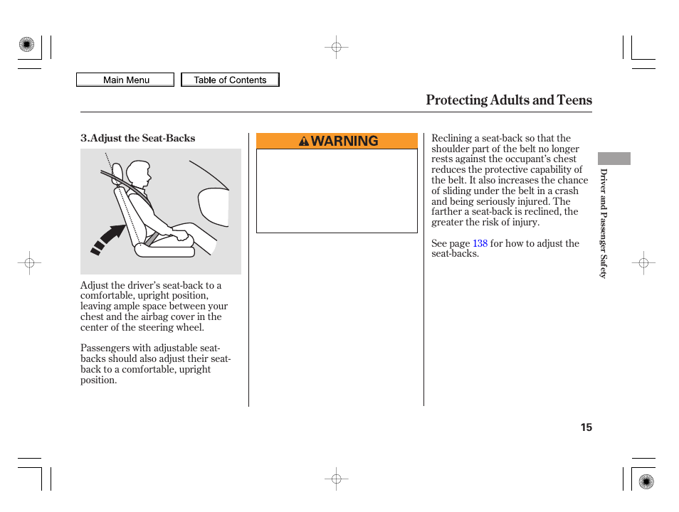 Protecting adults and teens, 2010 insight | HONDA 2010 Insight User Manual | Page 18 / 450