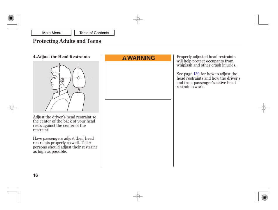 Protecting adults and teens | HONDA 2010 Insight User Manual | Page 19 / 450