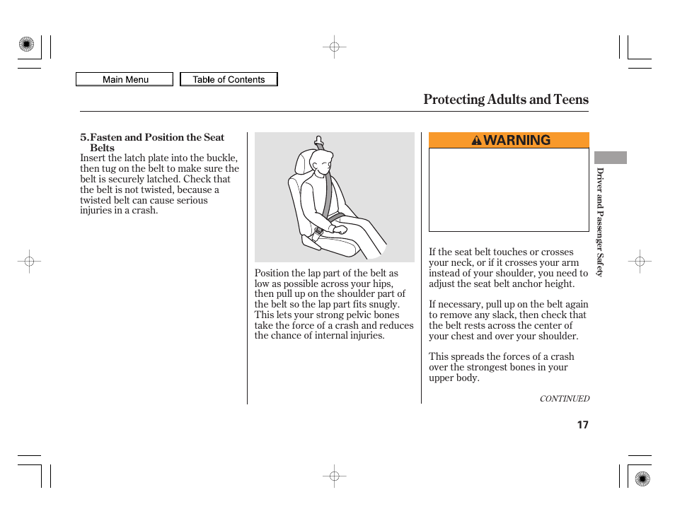 Protecting adults and teens, 2010 insight | HONDA 2010 Insight User Manual | Page 20 / 450