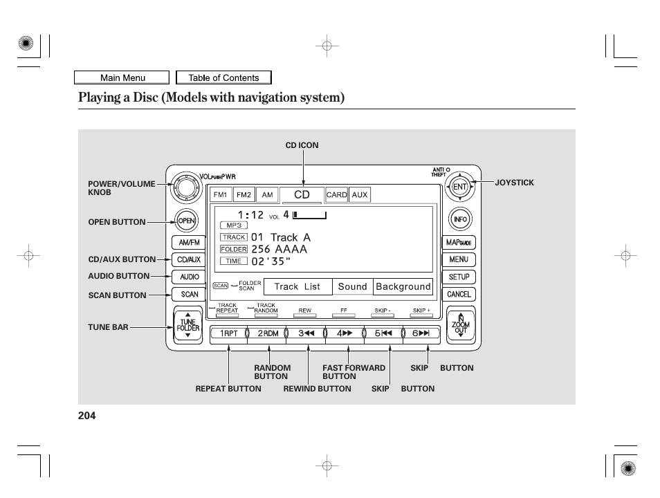 Playing a disc (models with navigation system), 2010 insight | HONDA 2010 Insight User Manual | Page 207 / 450