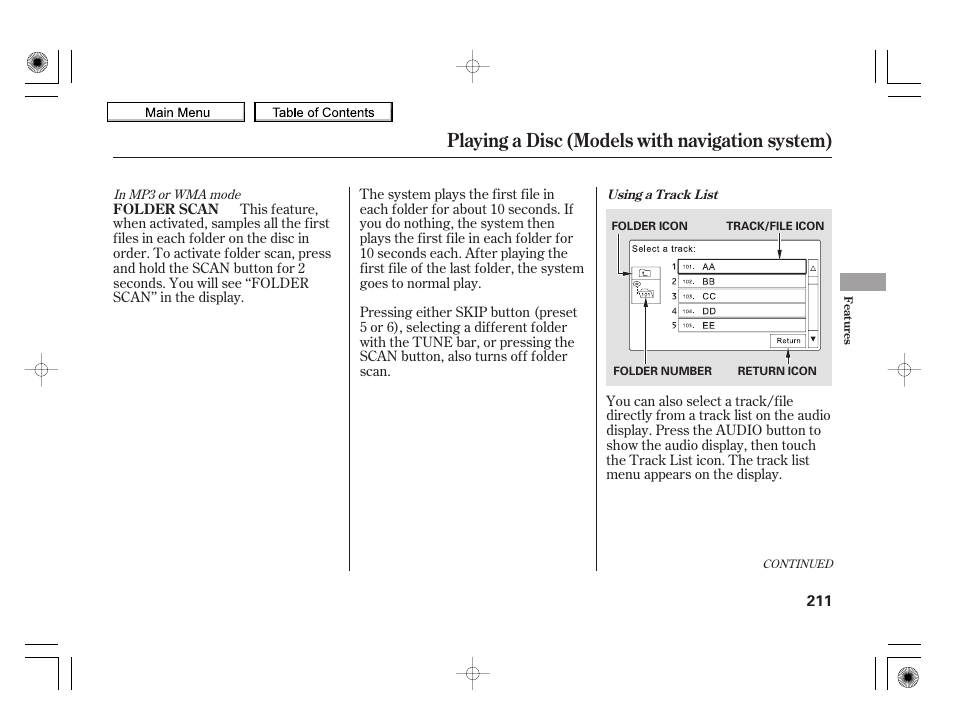 Playing a disc (models with navigation system), 2010 insight | HONDA 2010 Insight User Manual | Page 214 / 450