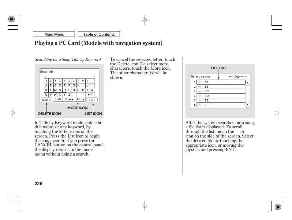 Playing a pc card (models with navigation system) | HONDA 2010 Insight User Manual | Page 229 / 450