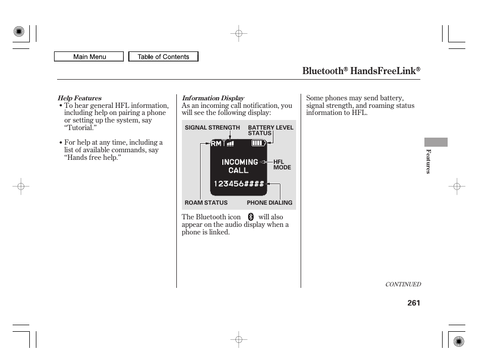 Bluetooth handsfreelink, 2010 insight | HONDA 2010 Insight User Manual | Page 264 / 450