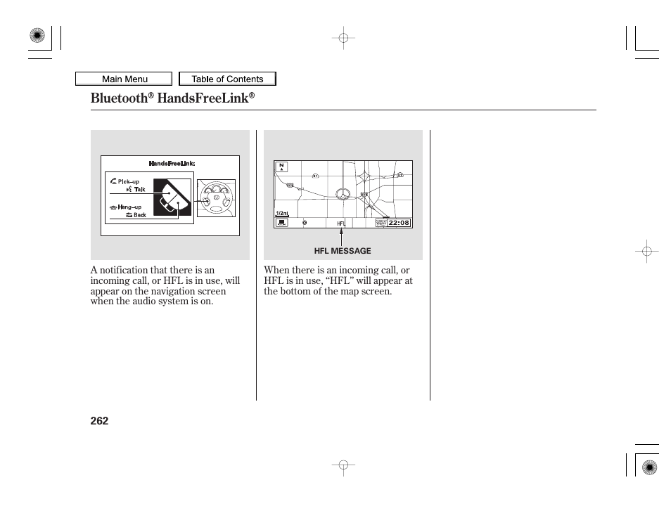 Bluetooth handsfreelink | HONDA 2010 Insight User Manual | Page 265 / 450