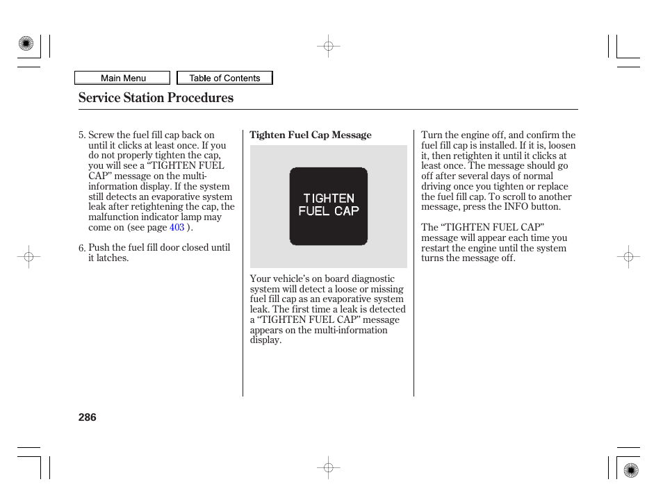 Service station procedures | HONDA 2010 Insight User Manual | Page 289 / 450