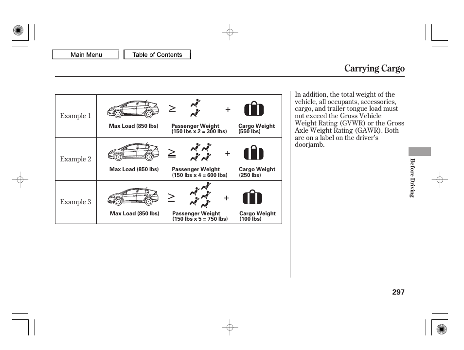 Carrying cargo, 2010 insight | HONDA 2010 Insight User Manual | Page 300 / 450