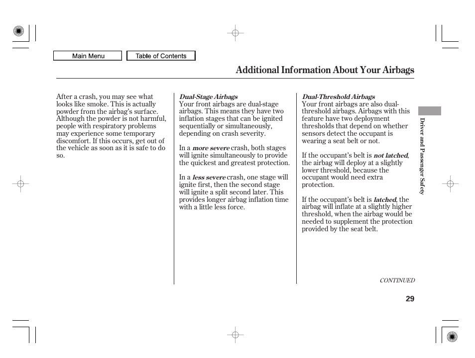 Additional information about your airbags, 2010 insight | HONDA 2010 Insight User Manual | Page 32 / 450