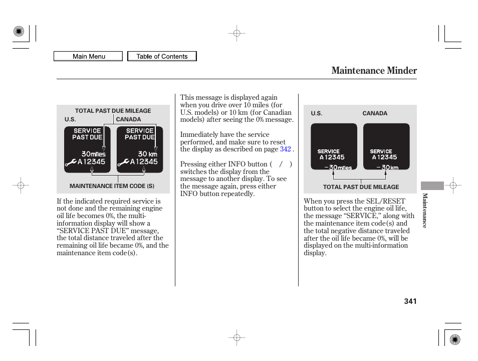 Maintenance minder, 2010 insight | HONDA 2010 Insight User Manual | Page 344 / 450