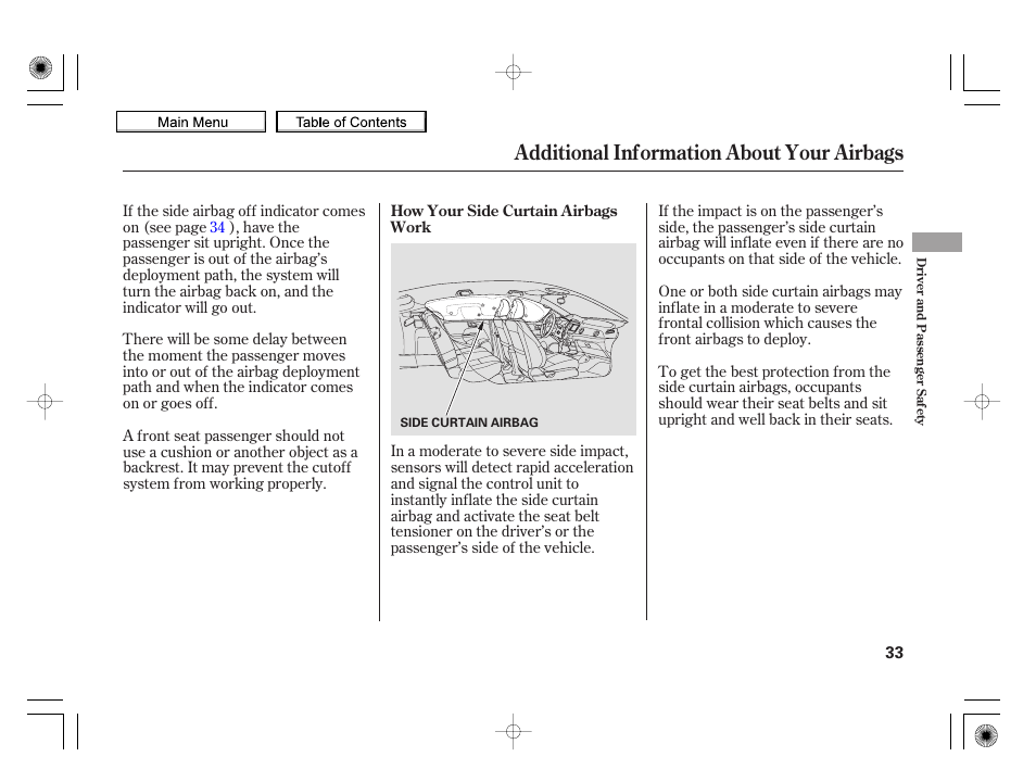 Additional information about your airbags, 2010 insight | HONDA 2010 Insight User Manual | Page 36 / 450